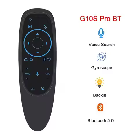 G10S PRO BT Voice Remote Control 2.4G With BT5.0 Wireless Air Mouse Gyroscope Smart Remote Backlit F