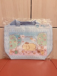 日本 Sanrio 布甸狗系列 保溫袋 一番賞 飯袋 野餐 午餐 睡覺布丁狗 藍色手提袋
