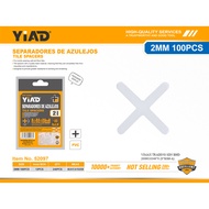 YIAD Tile Spacer 2MM /2.5MM / 3MM 100 PCS Tile Leveling Cross