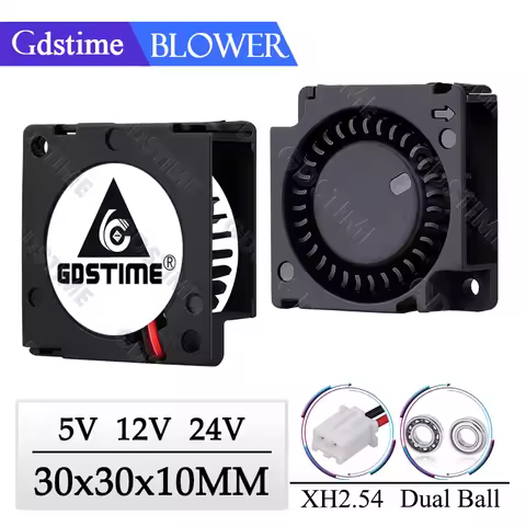 Gdstime 3010 Fan 24V 12V 5V 30MMx10MM Blower Fan 3CM Sleeve/Dual Ball Small Mini Turbo Fan for 3D Pr