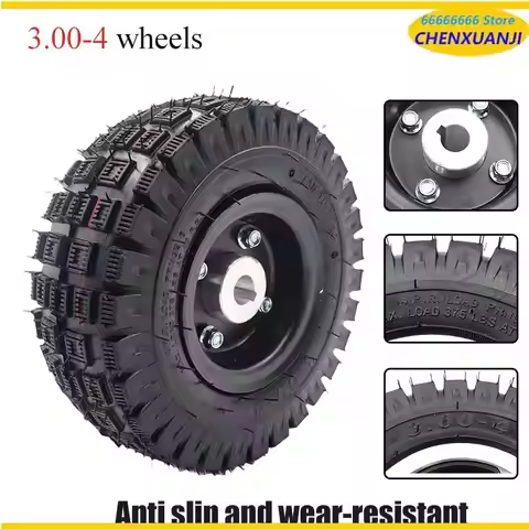 High quality 3.00-4 Scooter wheels Mini ATV 17mm /19mm Keyway wheel hub and wheel tire inner tire Of