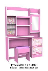 Meja Belajar Anak Karakter Hello Kitty SD.M 12 - 160 SH Khusus Bogor