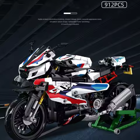 Technical Germany Motorcycle 1:8 Scale S1000RR Building Block Motor Vehicle Model Sets Bricks Motorb