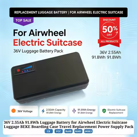 36V 2.55Ah 91.8Wh Luggage Battery for Airwheel Electric Suitcase Luggage BEKE Boarding Case Travel R