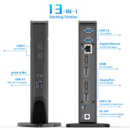 WAVLINK USB C HUB Dual 5K at 60Hz DP or Dual 4K at 60Hz HDMI 65w charging Universal Docking Station 
