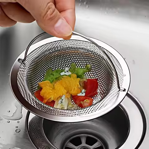 Kitchen Sink Filter Stainless Steel Mesh Sink Strainer Filter Bathroom Drain Hole Filter Kitchen Flo