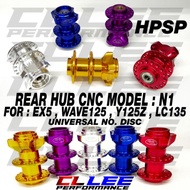 REAR BELAKANG SAHAJA - HUB ALLOY HPSP N1 for EX5 W125 Y125Z LC135 with Bearing UNIVERSAL HUB ALLOY C