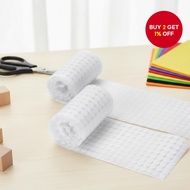 Fabric Glue Tape, Gecko Feet Design, Round, 1-10cm, Adhesive Backing, Black/White/Transparent