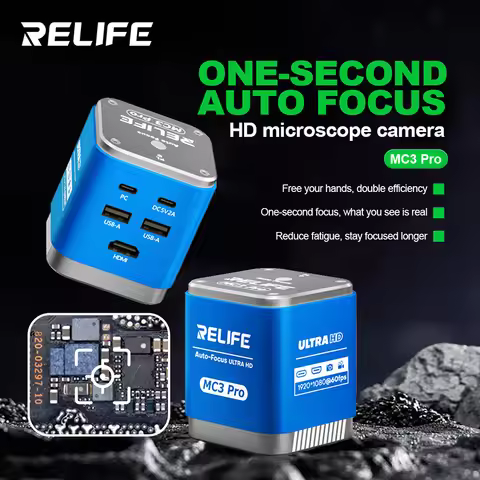 RELIFE MC3 Pro HD Microscope Camera One-second Auto Focus 1920*1080 Resolution No need for Frequent