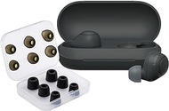 Sony WF-C700N Truly Wireless Noise Canceling Bluetooth Earbuds with Mic (Black) Bundle with Isolating Memory Foam Tips and Silicone Earbuds (3 Pairs Each)(2 Items)