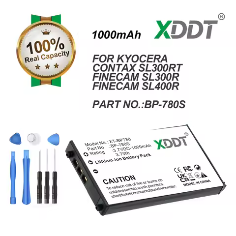 XDDT Camera 1000mAh BP-780S Battery For Kyocera CONTAX SL300RT,Finecam SL300R,Finecam SL400R