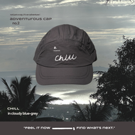 chill in cloudy blue-grey nylon cap