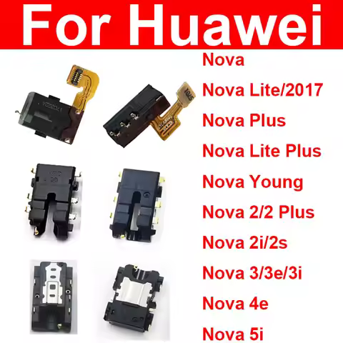 Audio Jack Flex Cable For Huawei Nova 2 2i 2S 3e 3i 3 4e 5i Lite 2017 Plus Young Headphone Earphone 