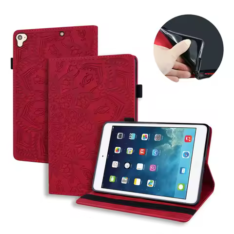Coque For iPad Air 2 1 Case Embossed Leather Wallet Cover Tablet Funda For iPad 9.7 2018 2017 Case F