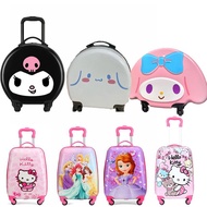 New 18 Inches Luggage Cute Cartoon Kuromi Mymelody Cinnamorol Kittycat Kids Luggage Child Trolley Ca