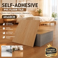 Marble Tiles Floor Sticker 60x60cm Self Adhesive PVC Vinyl Lantai Tebal Anti Gelincir Tahan Panas Ka