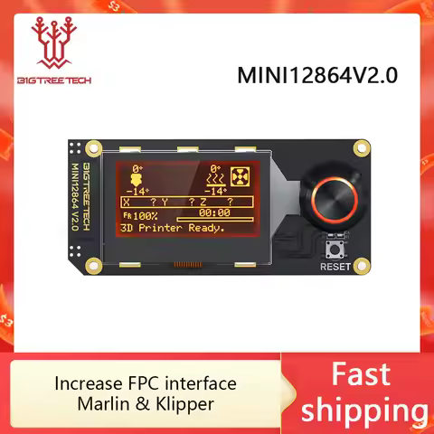 BIGTREETECH MINI 12864 V2.0 LCD Display Screen mini12864 3D Printer Parts BTT SKR V1.4 SKR 3 Octopus