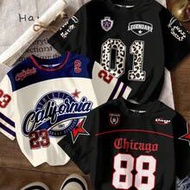 3pcs Casual Minimalist Sports F1 Numeral & Letter Badge Print Graphic Hiphop Chic Tween Girls Crew N