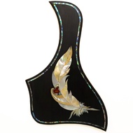 ชิ้นส่วนกีตาร์ Pickguard Gitar Akustik ไม้ชิงชันเทย์เลอร์มีกาวในตัวฝังลายหอยเป๋าฮื้อ