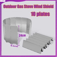 FJONE 10 Plate Foldable Aluminum Outdoor Stove Wind Shield Gas Burner Windshield Wind Protector Picn