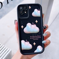 Case For Realme 8i Narzo 50 Three-Color Cloud Phone Silicone Shockproof