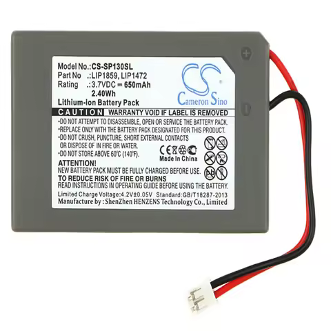 Li-ion Game Console Battery for Sony, 3.7V, 650mAh, Compatible Models: CECHZC1E, CECHZC1H, CECHZC1J,