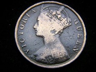 BRITISH HONG KONG ~ 1901年英屬香港一仙(Cent)銅幣(英女皇維多利亞像)