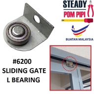 HEAVY DUTY L-BRACKET SLIDING DOOR BEARING ROLLER L BEARING (BEARING GANTUNG / 6200 L BEARING / GRILL GATE WELDING)