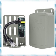 [D E H F] POE Splitter IEEE 802.3af/At Adapter IP67 48V to 12V 1.2A IEEE 802.3af/At Adapter for Outd