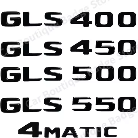 ABS Car Trunk Letters Logo Emblem Badge Decals Sticker For Mercedes Benz GLS Class GLS400 GLS500 GLS