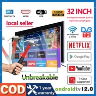 [FREE 10RM Discount]Digital TV32 Smart TV 20inch 22inch 23inch 24 inch Model 26 inch 32inch WiFi TV Flat Screen TV Murah LED HD television with VGA &amp; HDMI &amp;USB &amp;AV Build in DVB-T2