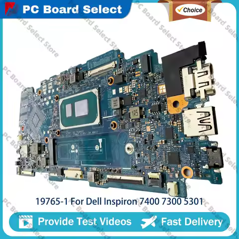 19765-Laptop Motherboard For Dell Inspiron 7400 7300 Vostro 5301 19765-1 09298W 09750J 09JX16 0X49H6