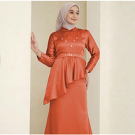 HEGAR STORE Jamila Dress Satin Baju Kondangan Pesta Kekinian Elegan 2024