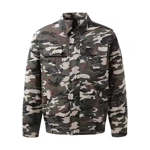 Men's Camouflage Fan Suit Air Conditioning Fan Workwear Outdoor Fishing Thermal Cooling Construction
