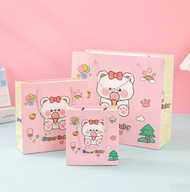 Paper Bag Kado Aesthetic PREMIUM KUALITAS TINGGI MOTIF DAUN TAS KADO TAS HADIAH KANTONG KERTAS GOODI