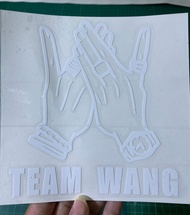 สติกเกอร์ติดรถ ติดกระจก รูปมือแจ็คสัน+Team wang