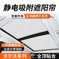 Suitable for Volvo EX30 EX90 Sunroof Sunshade Suede Electrostatic Adsorption