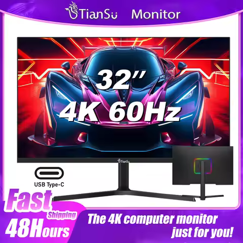 Tiansu Computer Monitor 32 inch 4K 60Hz pc Monitor 32'' Monitors 4 k 60 Hz Fast IPS Monitors