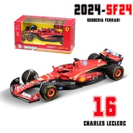 Bburago 1:43 f1 2024 Ferrari SF24 #16 lecler #55 sainz jr Die cast alloy car model F1 racing car Toy