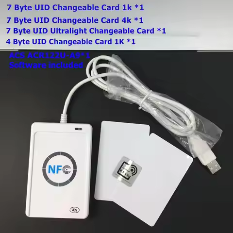 ACR122U nfc 13.56Mhz rfid Reader Writer Read Write 7 byte UID Chanegable Zero Sector 0 block Writabl