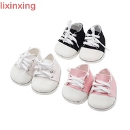 LIXINXING 1 pair  Canvas Doll Shoes, Lace-up 8.5cm/9cm Doll Leather Shoes, Shoes for Dolls Accessori