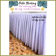 ۩ ✸ ◎ KATRINA Plain Colors Pleated Buffet Table Cover for 4ft& 6ft Lifetime Table Ready Made Table