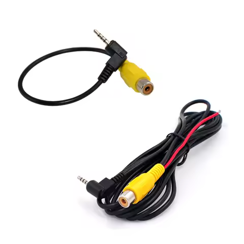 AV in Video Cable Adapter 2.5mm AV Jack Male Plug To RCA Female Adapter Cable For GPS And Rear Camer