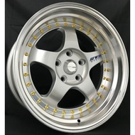 BIG SALE ▲MEISTER S1 17 inch 8.5JJ 5X114.3 ET25 CAR SPORT RIMS CHEAP WHEELS SILVER POLISH LIP H535-7