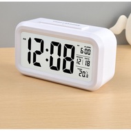 Jam Meja Smart Light Lcd Alarm Clock Electronic Alarm Digital Big LED Screen Desk Clock Date Time Ca