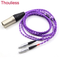 Purple Headphone Cable For HD800S, HD820, HD800 Silver Plated Replacement Audio Upgrade Cable Earpho