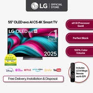 LG OLED evo AI OLED55C5 55" 4K Smart TV (2025) | α9 AI Processor Gen8 | Dolby Vision | webOS 25
