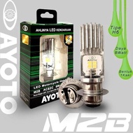 M2B AYOTO 8W LAMPU DEPAN UTAMA MOTOR LED PUTIH WHITE /KUNING YELLOW H6