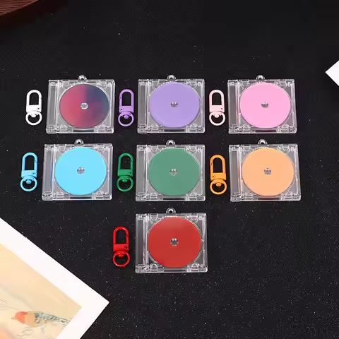 1PC Peripheral Memorial Blank Album Keychain Mini CD Case Keychain CD Player Shape Charm DIY Backpac