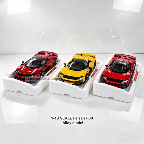 Bburago 1:18 2024 FERRARI F80 Car Static Die Cast Vehicles Collectible Model Car Toys Three color op